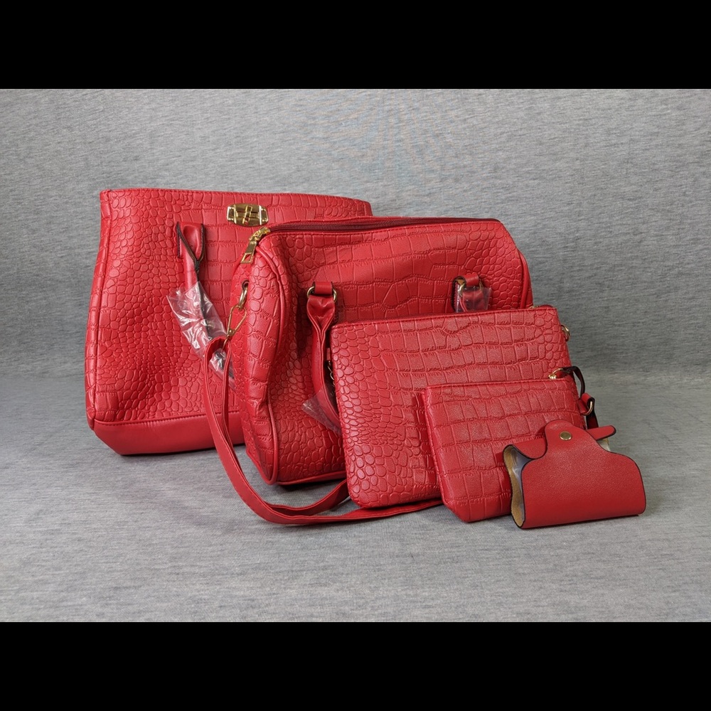 2x 👯‍♀️Host Pick⚡️Fancy 5-pc bag/card wallet set